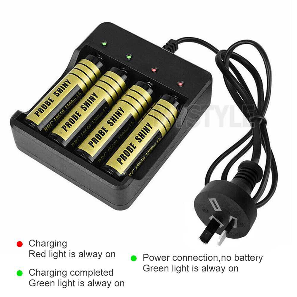 Universal 4 Slots 4.2V Rechargeable 18650 Li-ion Battery Smart Charger ...